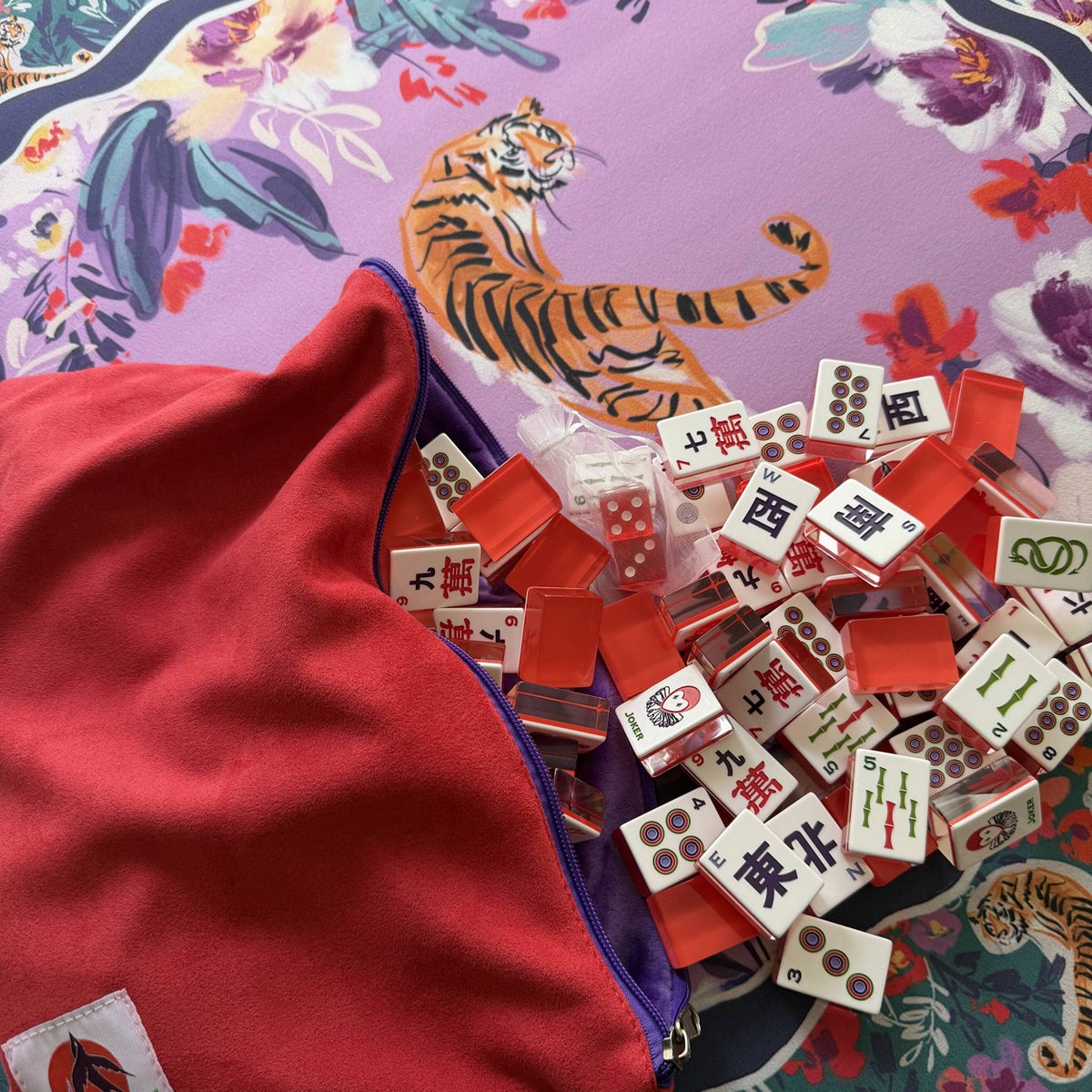 Curated mahjong table setup